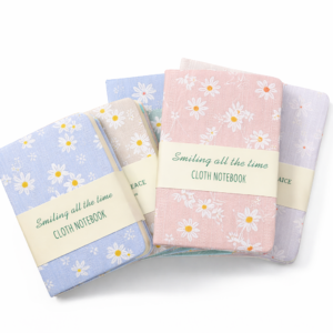 Phypia Embroidered Daisy Cloth Notebook (100G Paper, 264 Pages)