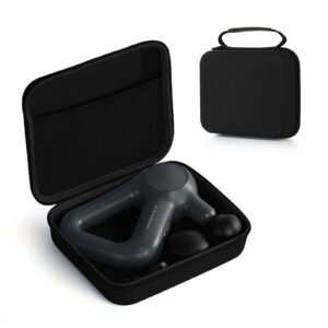 Massage Gun Hard Case Compatible with TheraGun Relief Handheld Percussion Massage Gun, Portable Travel Case Carrying Bag with Mesh Pocket for Cables and Other Accessories Blue(Only for Relief Model) (Copy)  Black