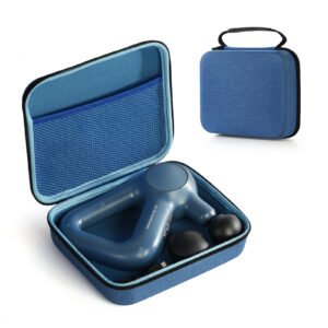 Massage Gun Hard Case Compatible with TheraGun Relief Handheld Percussion Massage Gun, Portable Travel Case Carrying Bag with Mesh Pocket for Cables and Other Accessories Blue(Only for Relief Model)